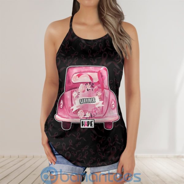 Survivor Hope Truck Breast Cancer Awareness Criss Cross Tank Top Product Photo
