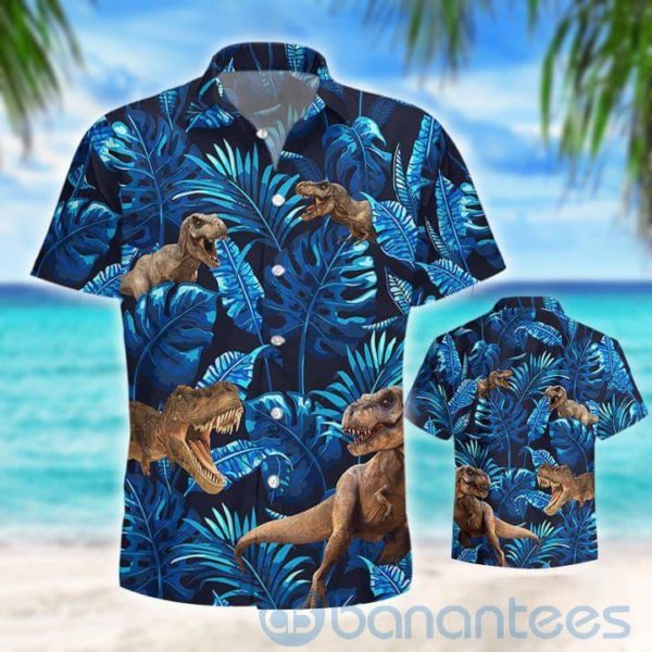 T rex Tropical Hawaiian Shirt Product Photo