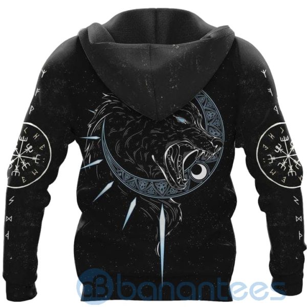 Tattoo Viking Skll and Hati All Over Printed 3D Hoodie Product Photo