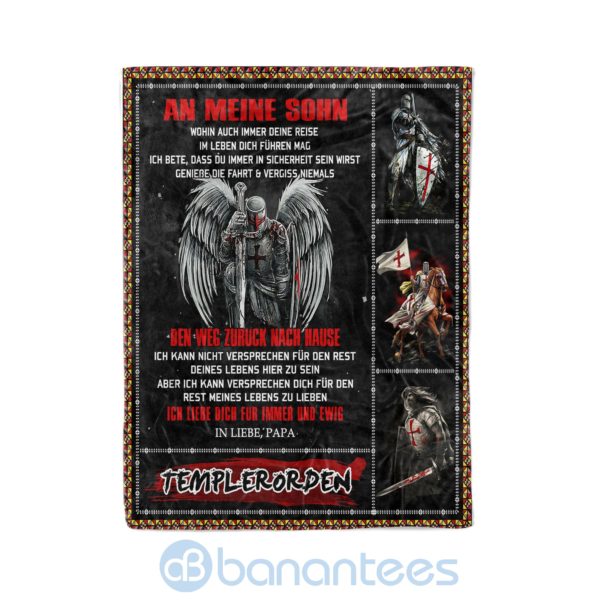 Templerorden An Meine Sohn Fleece Blanket Product Photo