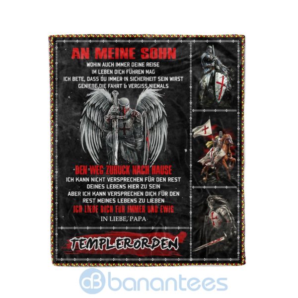 Templerorden An Meine Sohn Fleece Blanket Product Photo