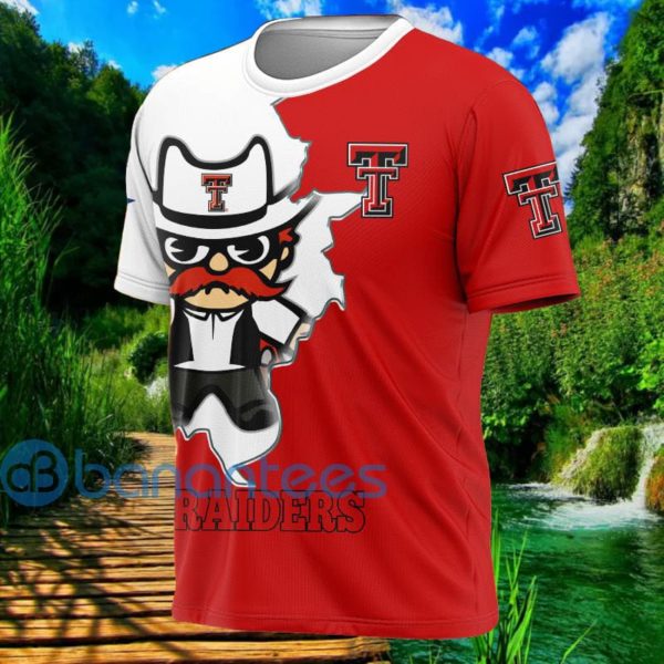 Texas Tech Red Raiders Mascot All Over Printed 3D T Shirt Product Photo