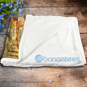 Thanksgiving Pumpkins Apples Cider Halloween Sherpa Blanket Product Photo