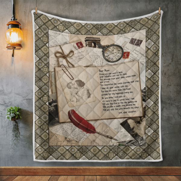 The Letter For My Mom Blanket Quilt Product Photo