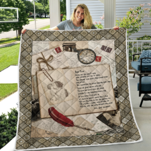 The Letter For My Mom Blanket Quilt Product Photo