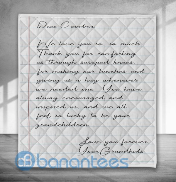 The Letter To Grandma Blanket Quilt Product Photo