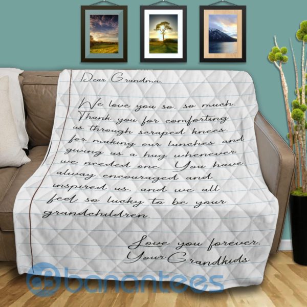 The Letter To Grandma Blanket Quilt Product Photo