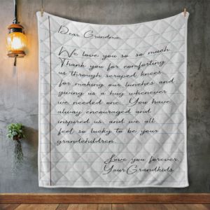 The Letter To Grandma Blanket Quilt Product Photo