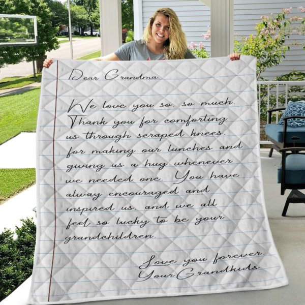 The Letter To Grandma Blanket Quilt Product Photo