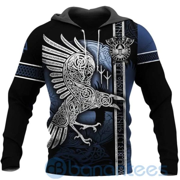 The Raven Of Viking All Over Printed 3D Hoodie Product Photo