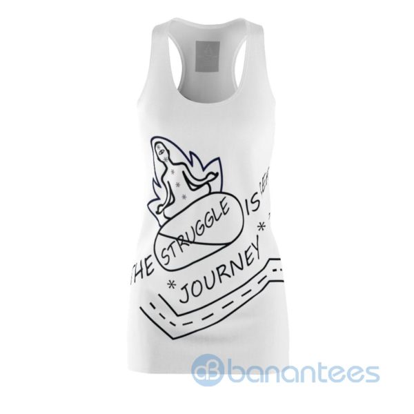 The Struggle Is Real Journey Line Art White Racerback Dress For Women Product Photo