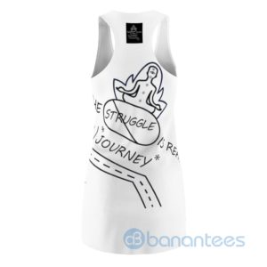 The Struggle Is Real Journey Line Art White Racerback Dress For Women Product Photo