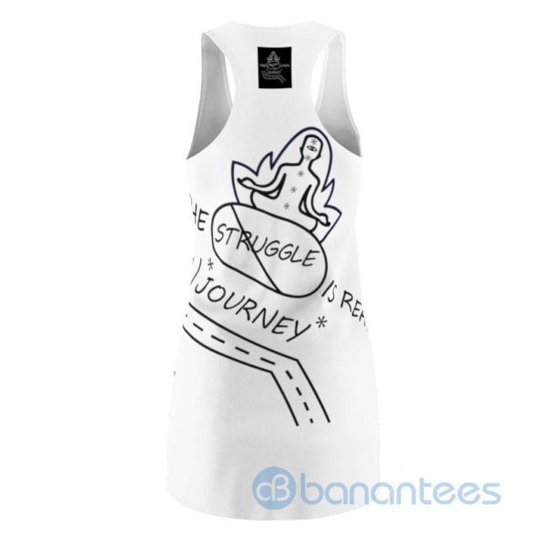 The Struggle Is Real Journey Line Art White Racerback Dress For Women Product Photo