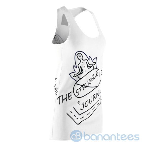 The Struggle Is Real Journey Line Art White Racerback Dress For Women Product Photo