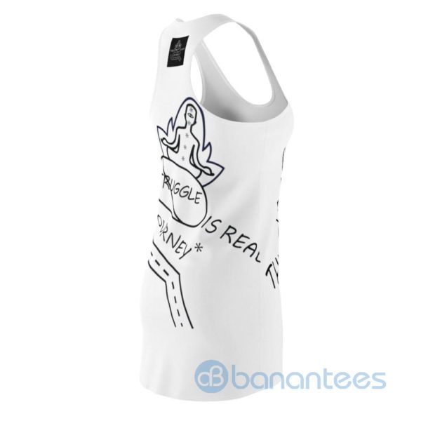 The Struggle Is Real Journey Line Art White Racerback Dress For Women Product Photo