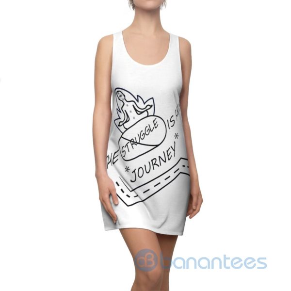 The Struggle Is Real Journey Line Art White Racerback Dress For Women Product Photo