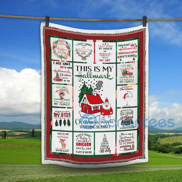 This Is My Hallmark Christmas Movie Watching Blanket Funny Christmas Sherpa Blanket Product Photo