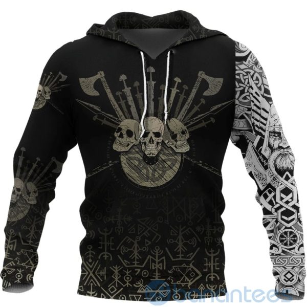 Three Skull Of Viking All Over Printed 3D Hoodie Product Photo