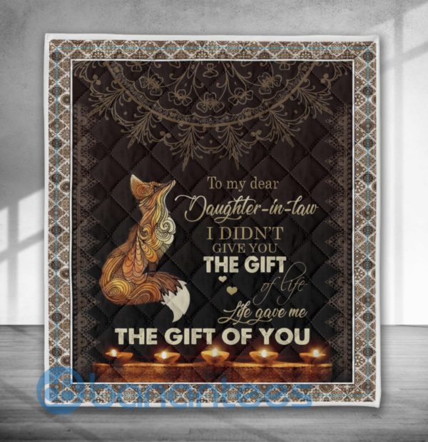 To Daugter In Law Fox Blanket Quilt Product Photo