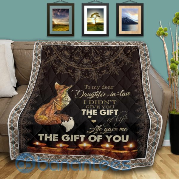 To Daugter In Law Fox Blanket Quilt Product Photo