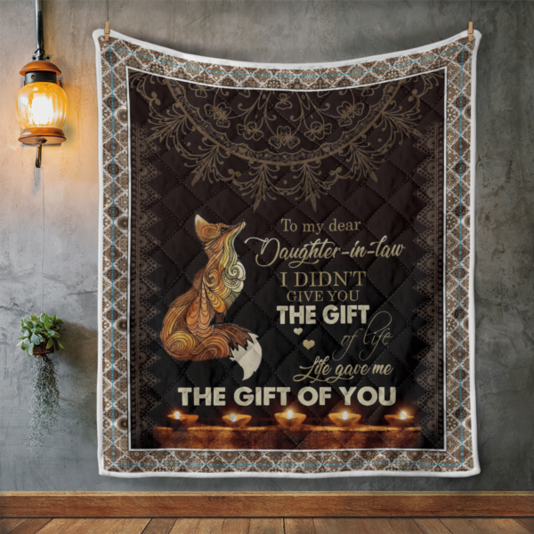 To Daugter In Law Fox Blanket Quilt Product Photo