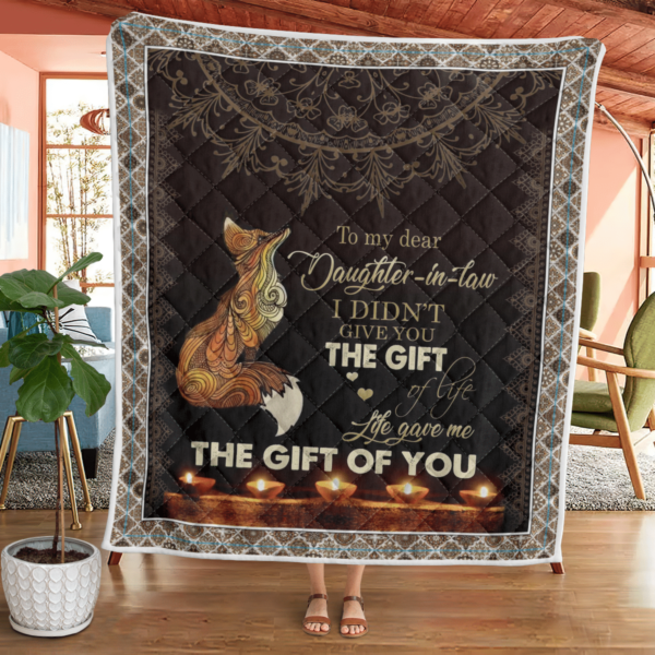 To Daugter In Law Fox Blanket Quilt Product Photo