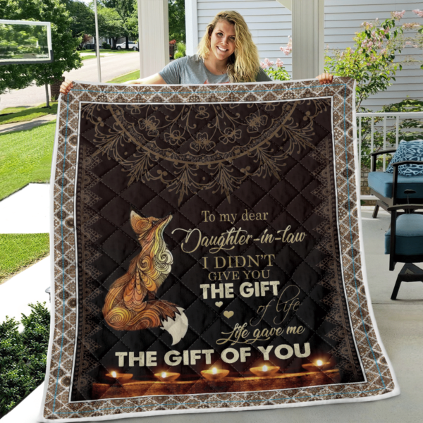 To Daugter In Law Fox Blanket Quilt Product Photo