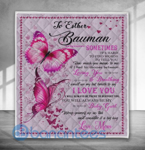 To Esther Bauman Butterfly Blanket Quilt Product Photo