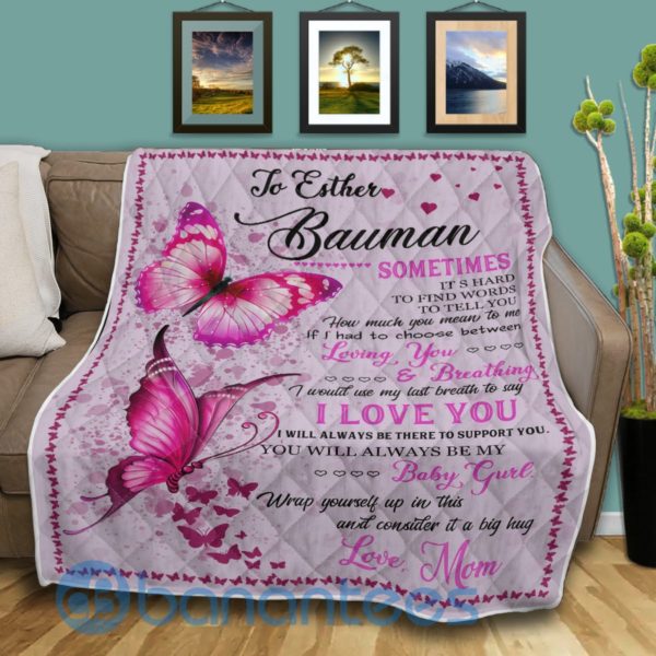 To Esther Bauman Butterfly Blanket Quilt Product Photo