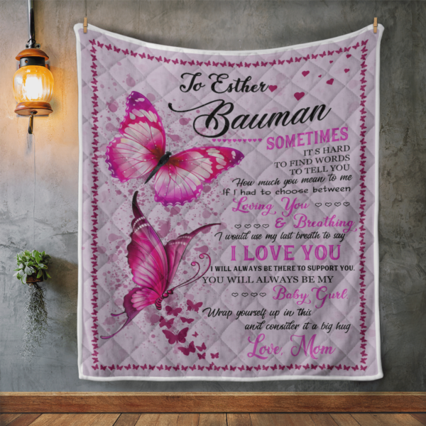 To Esther Bauman Butterfly Blanket Quilt Product Photo