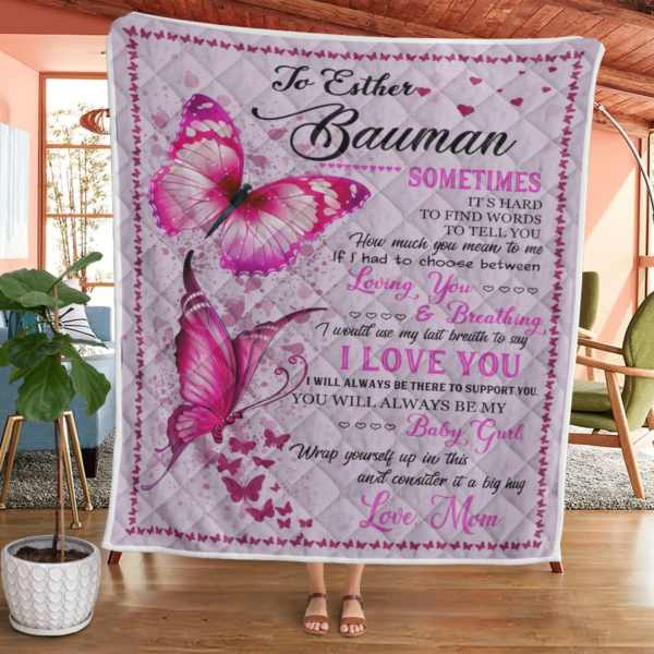 To Esther Bauman Butterfly Blanket Quilt Product Photo