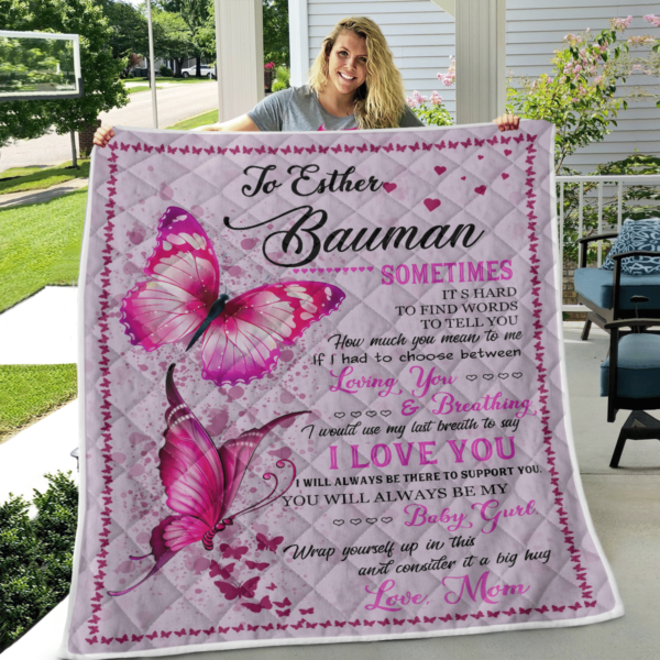 To Esther Bauman Butterfly Blanket Quilt Product Photo