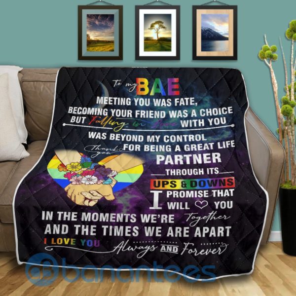 To My Bae LGBT Blanket Quilt Product Photo