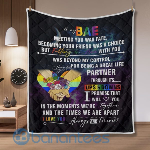 To My Bae LGBT Blanket Quilt Product Photo