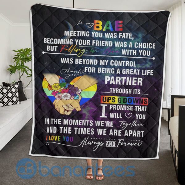 To My Bae LGBT Blanket Quilt Product Photo