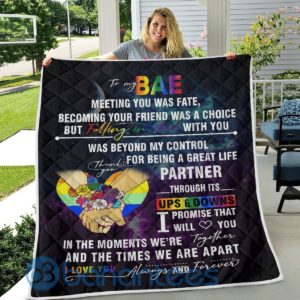 To My Bae LGBT Blanket Quilt Product Photo