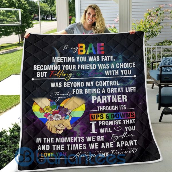 To My Bae LGBT Blanket Quilt Product Photo