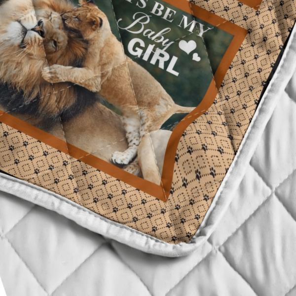 To My Beautiful Daughter Lion Blanket Quilt Product Photo