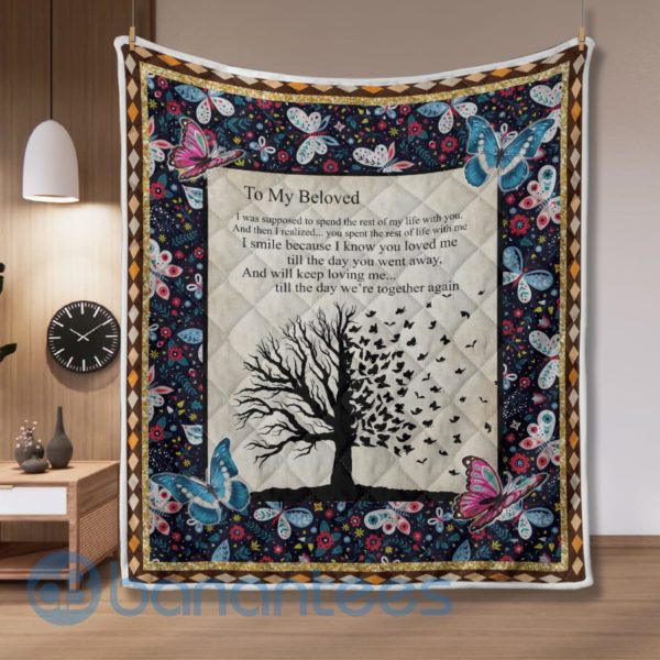 To My Beloved Gift For Mom Quilt Blanket Quilt Product Photo