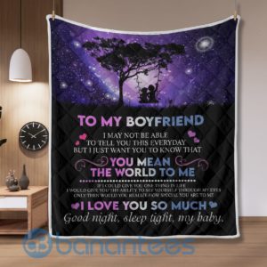 To My Boyfriend Gift Blanket Quilt Product Photo