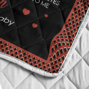 To My Boyfriend Good Night Sleep Tight My Baby Blanket Quilt Product Photo