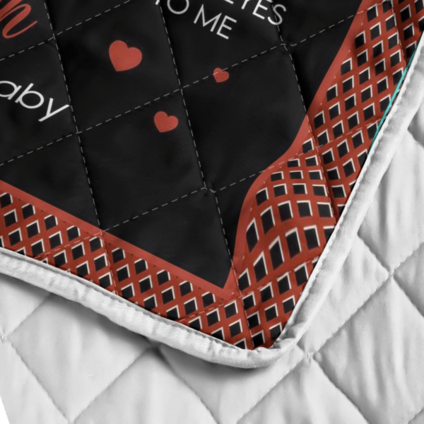 To My Boyfriend Good Night Sleep Tight My Baby Blanket Quilt Product Photo