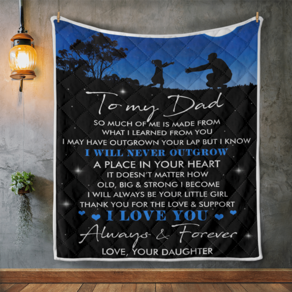 To My Dad Father Day Blanket Quilt Product Photo