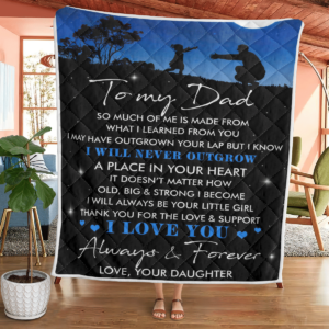 To My Dad Father Day Blanket Quilt Product Photo