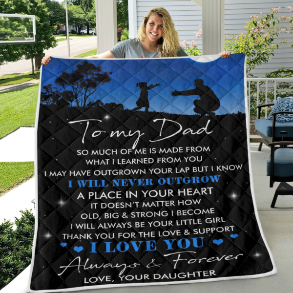 To My Dad Father Day Blanket Quilt Product Photo