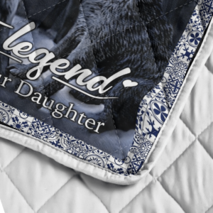 To My Dad I Love You Black Wolf Blanket Quilt Product Photo
