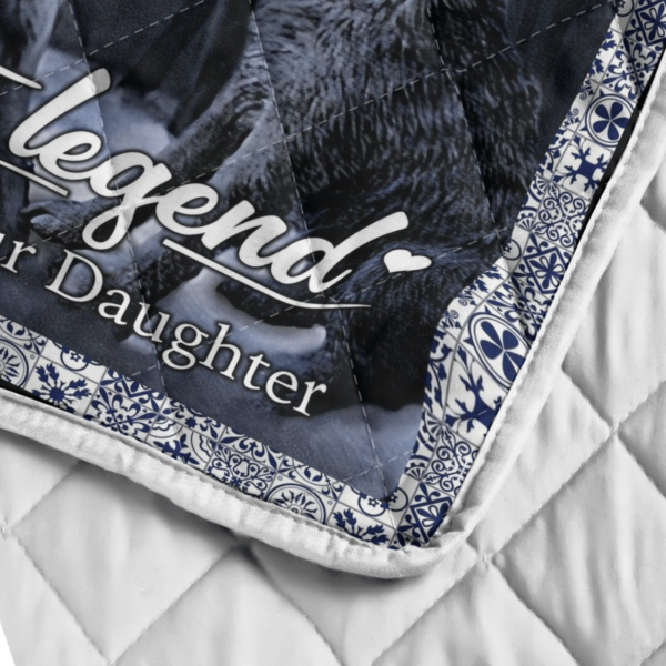 To My Dad I Love You Black Wolf Blanket Quilt Product Photo