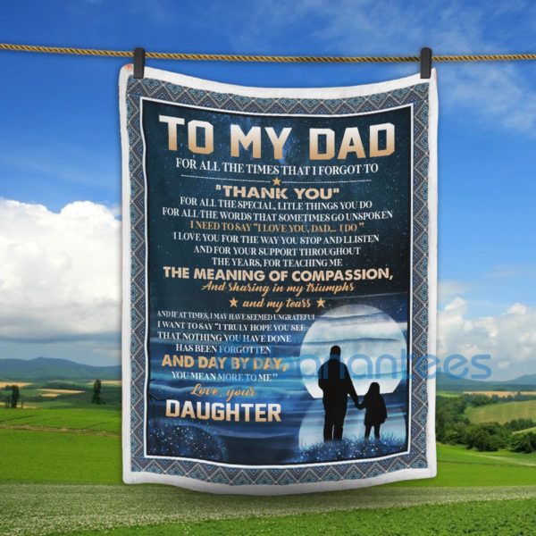 To My Dad I Love You Sherpa Blanket Product Photo