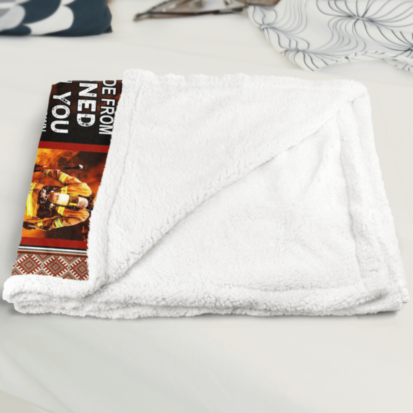 To My Dad My Firefighter Sherpa Blanket Product Photo