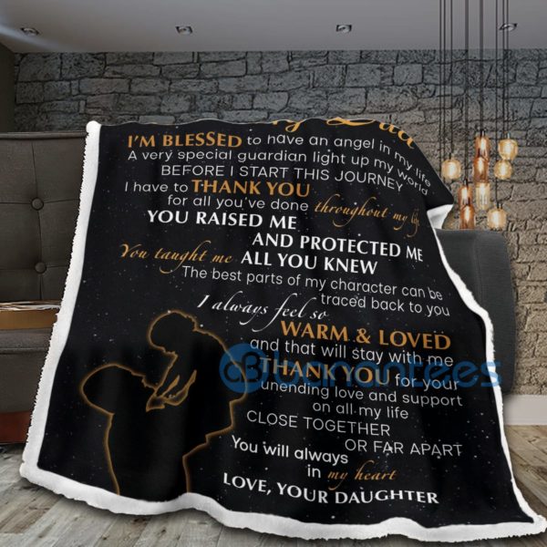 To My Dad You Will Always In My Heart Sherpa Blanket Product Photo